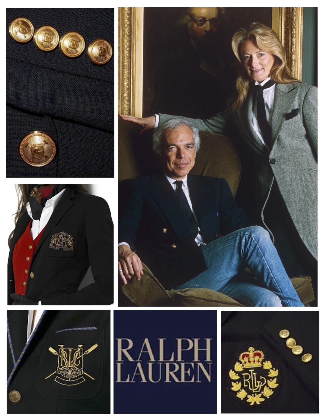 ralph lauren blue blazer gold buttons