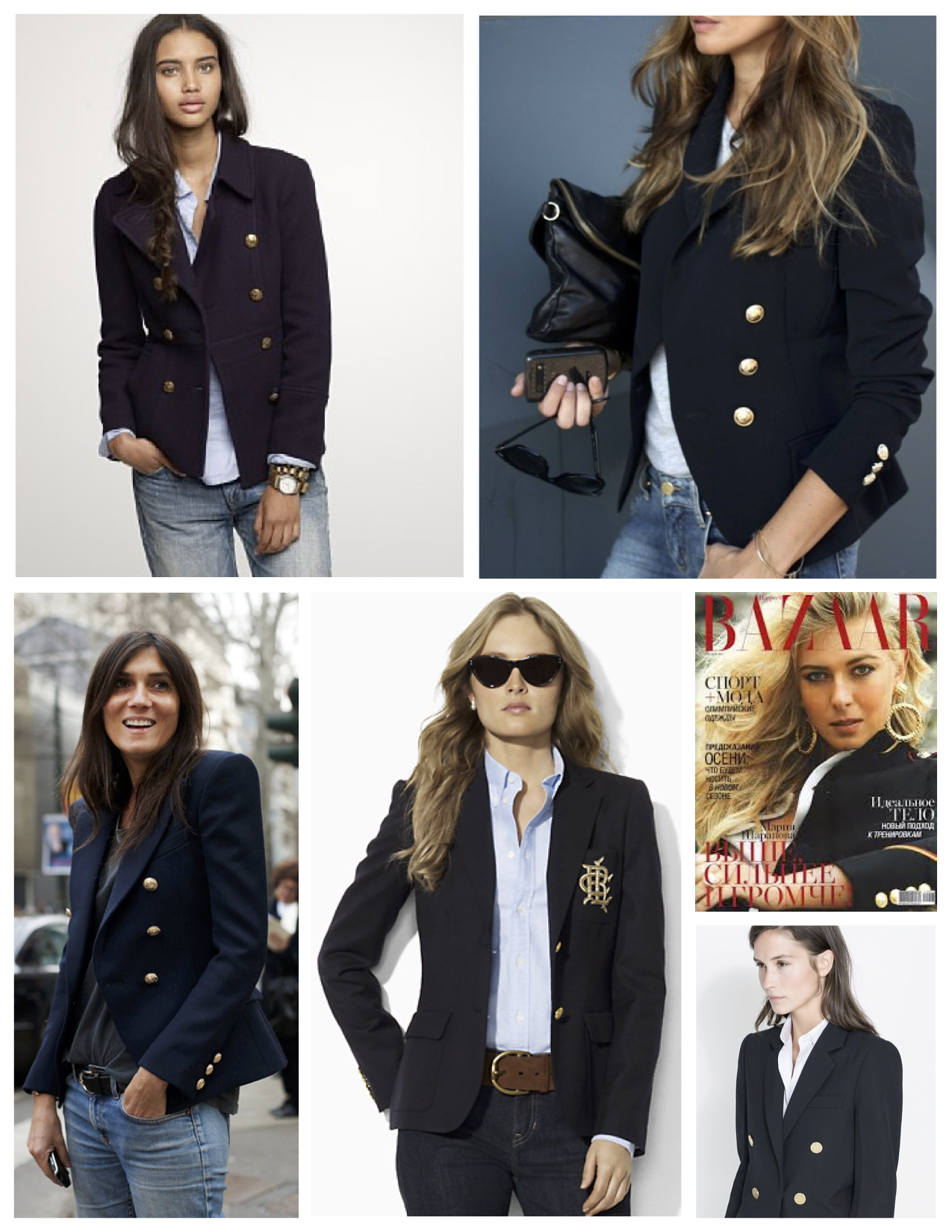 ralph lauren navy blue blazer with gold buttons