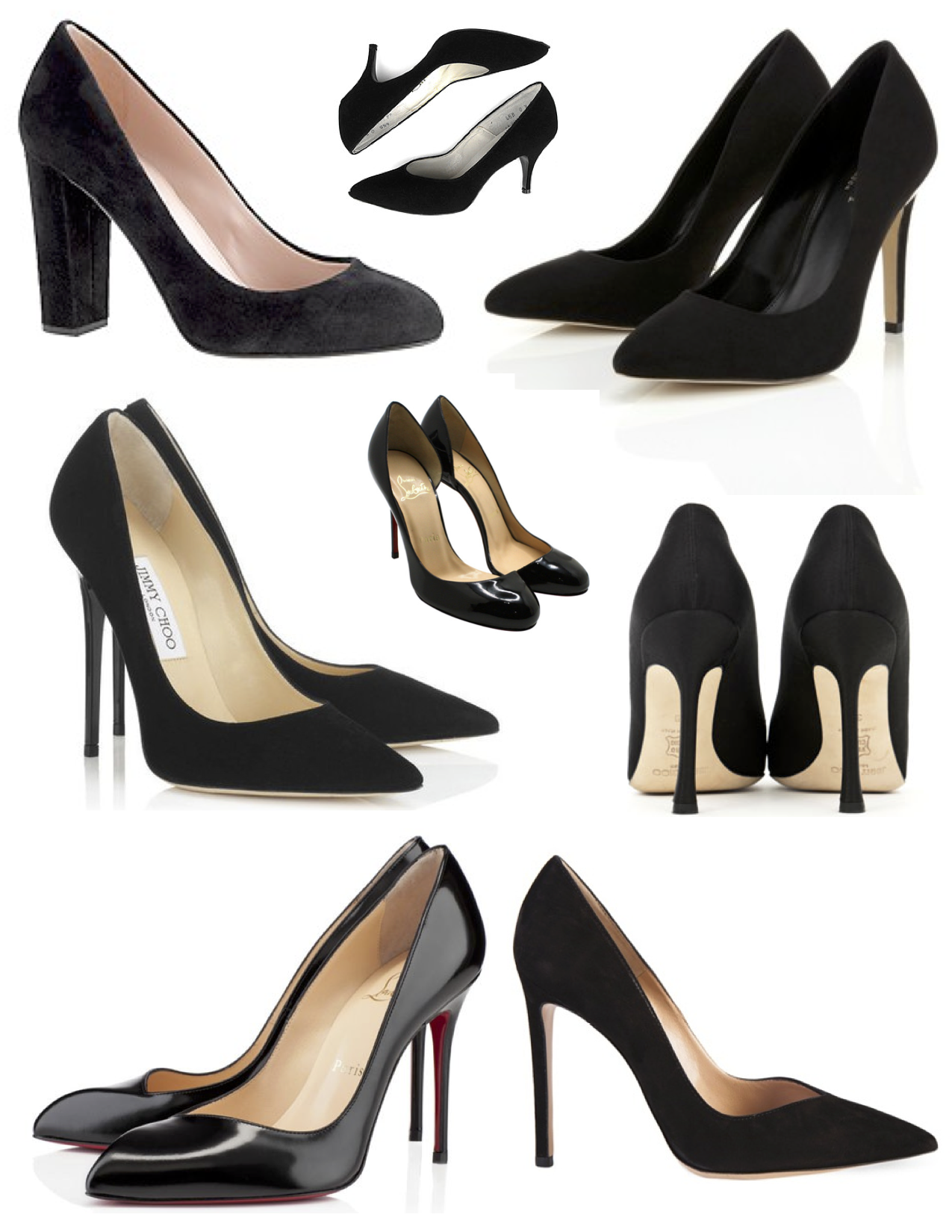 basic black high heels