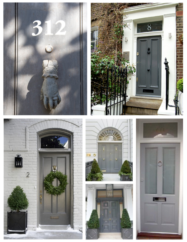 Understated Elegance:  The Gray Painted Door