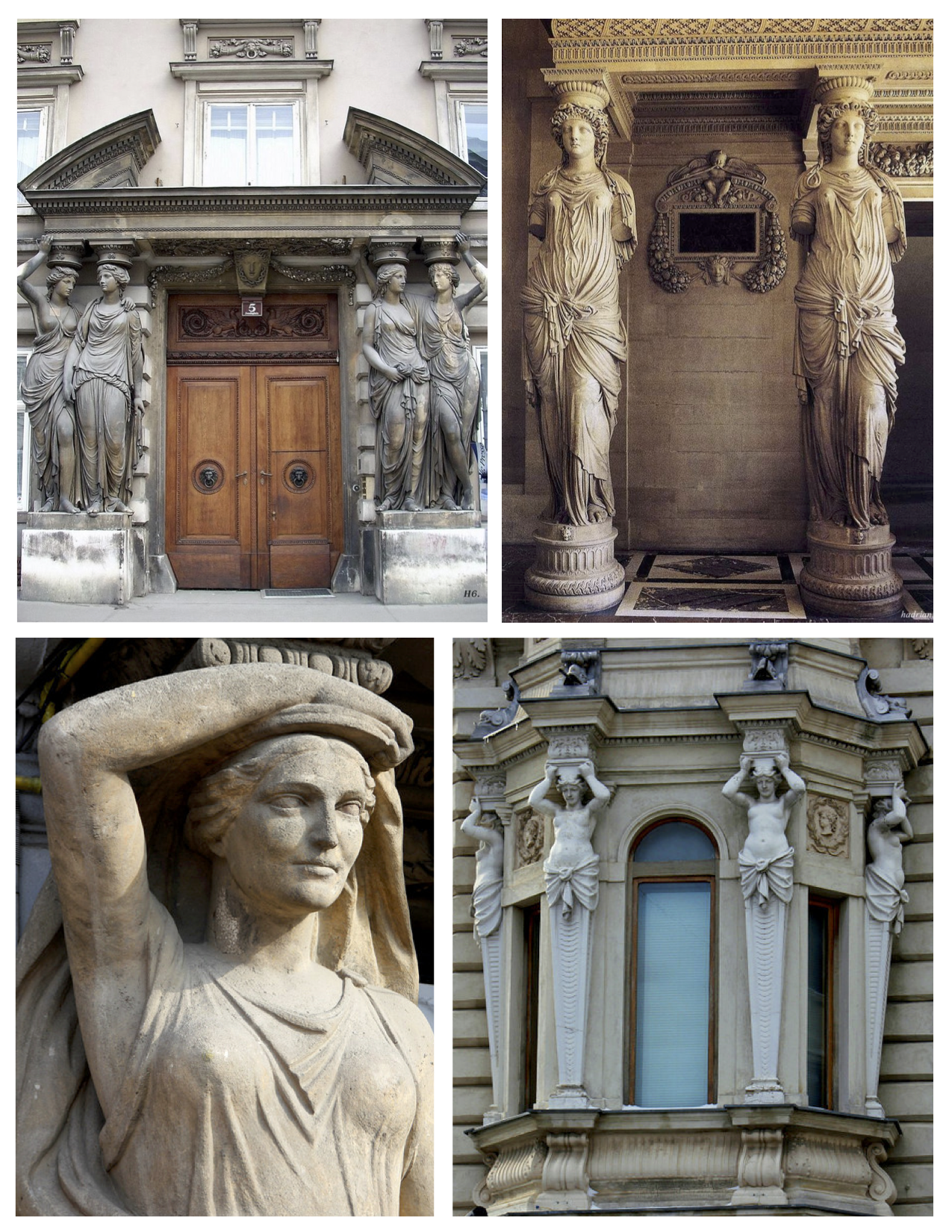 Architectural Delights:  Caryatids Within Architecture
