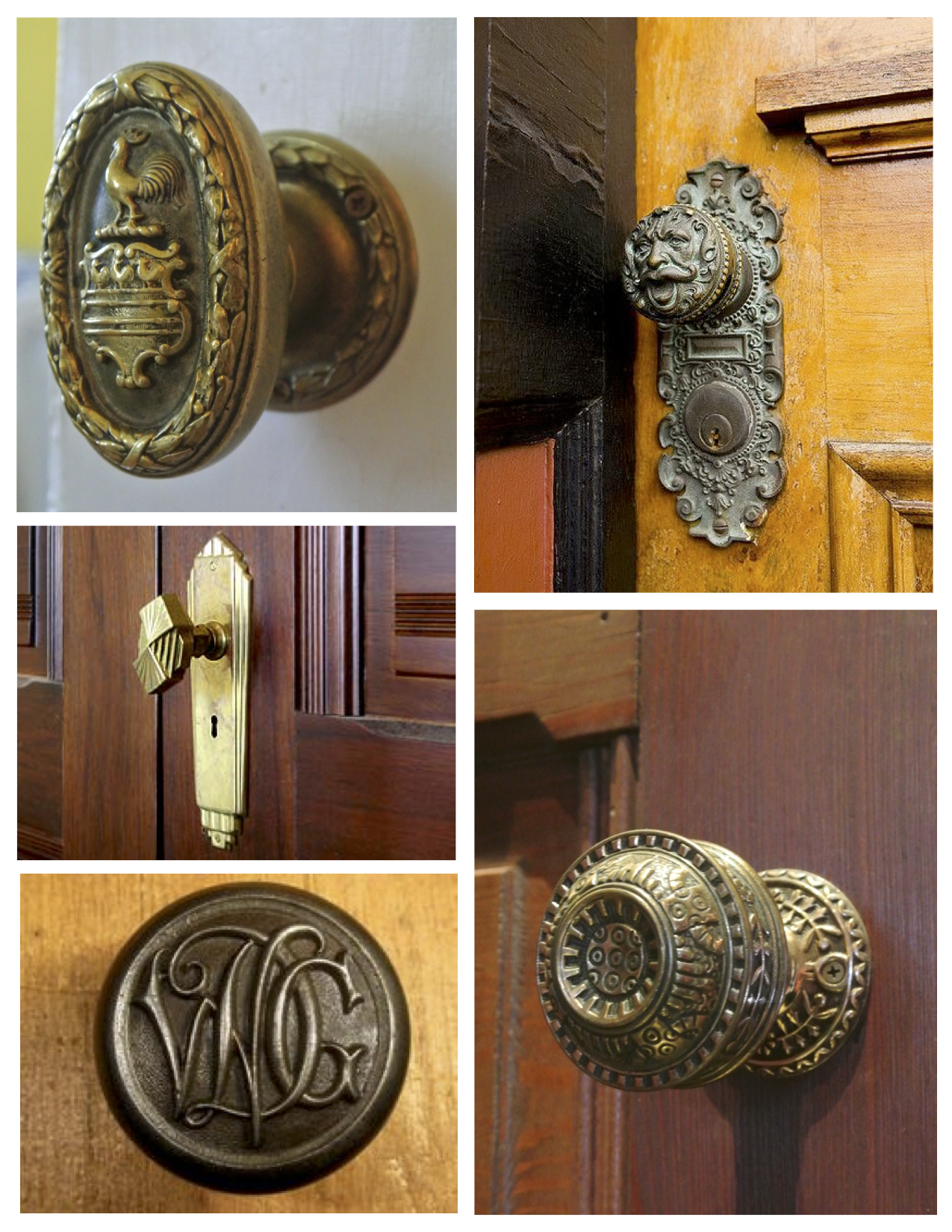 Brass Appeal:  Vintage Door Knobs Of Architectural Delight