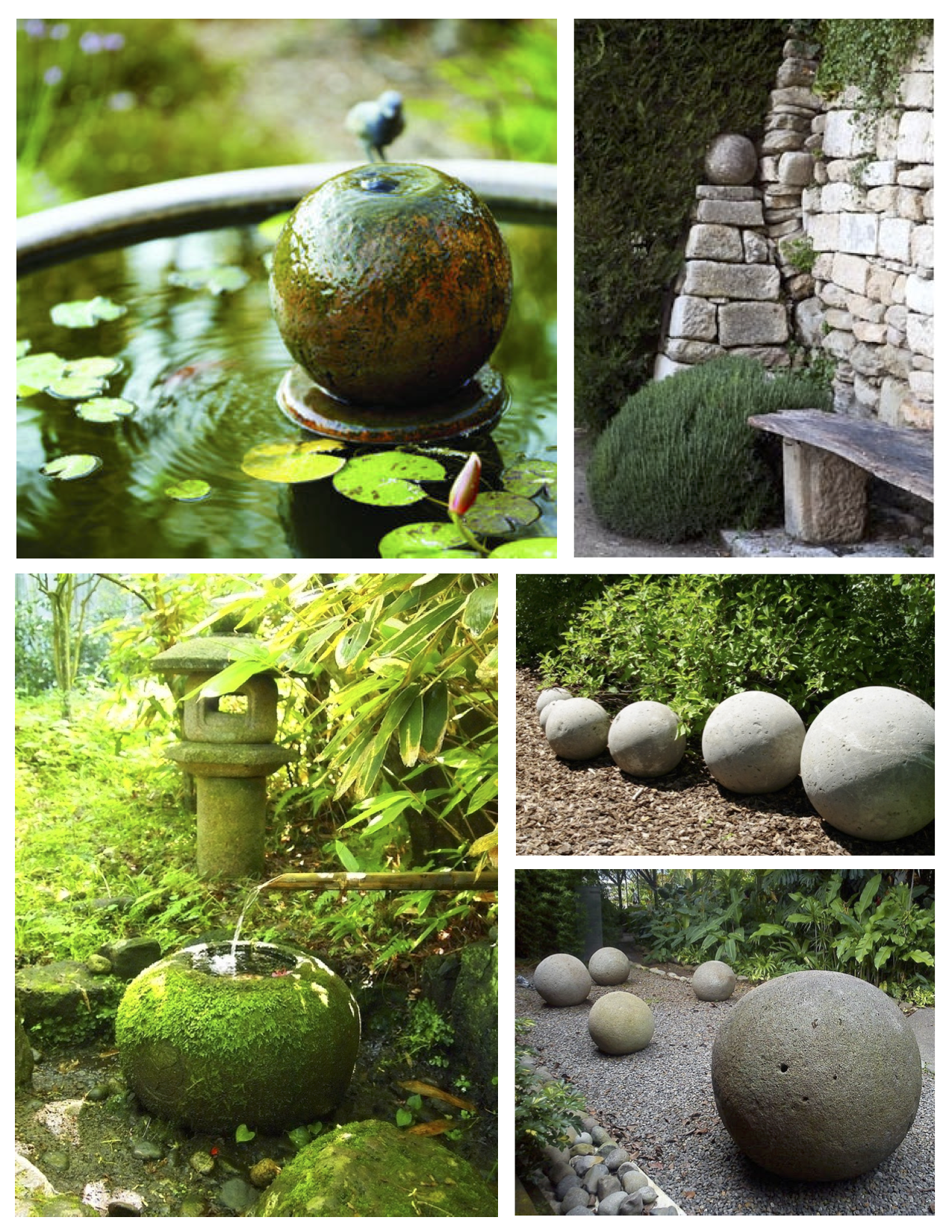 Spherical Objects Within The Garden Landscape